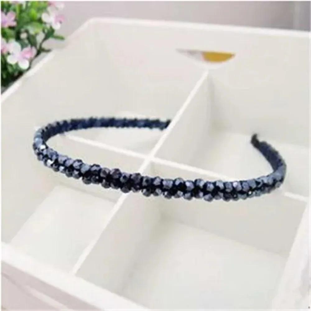 1Pc Women Fashion Hair Accessories Headbands Shinny Crystal Beaded Hair Hoop