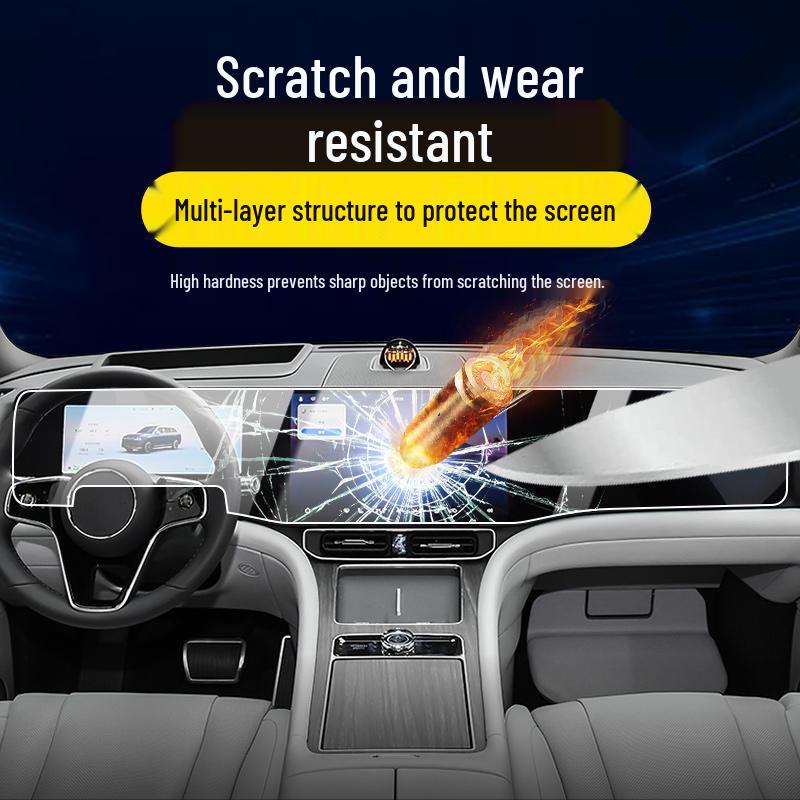 Denza Z9 Center Console Tempered Glass Screen Protector: GT Car Interior Decorative Accessory for Navigation System