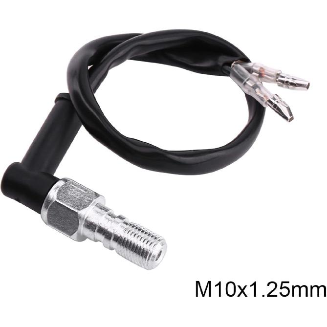 Motorcycle Brake Light Switch, Universal Motorcycle Rear Set Hydraulic Brake Light Switch with Washers M10x1.25 M10x1 (M10x1.25)