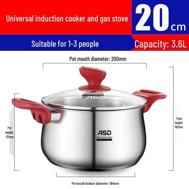 ASD 316L Stainless Steel Soup Pot