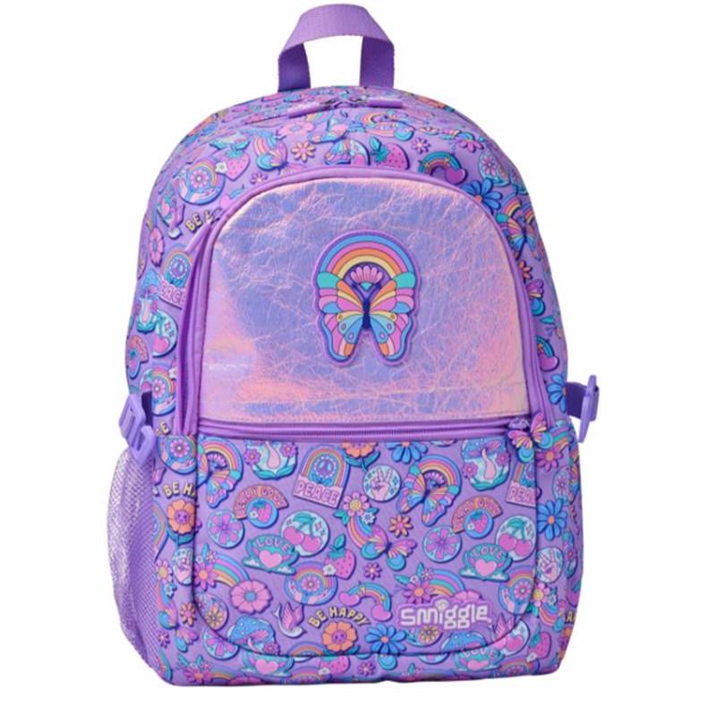 Smiggle Modrý Školní Batoh s Dvojitými Ramenními Popruhy pro 1.-6. třídu - Velký, Dekompresní, Multifunkční Batoh