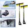 Snow Brush For Car Ice Scraper, Adjustable Extendable Winter Scraper With Ice Brush & Comfort Foam Grip For SUV Truck Windshield Snow Removal ,Yellow,