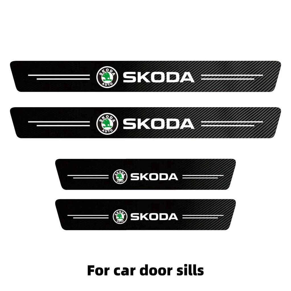 Car Sticker Car Door Sill And Trunk Decoration Protection Sticker Suitable For Skoda Octavia, Superb, Rapid, Fabia, Kodiaq, Karo NL6