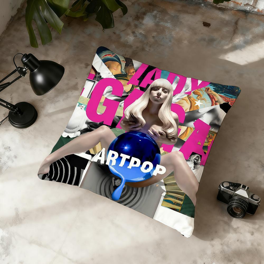 L-Lady G-Gaga Singer Cushion Cover Home Office Convenient Nordic Simplicity Hit With Zipper Cushion Cover