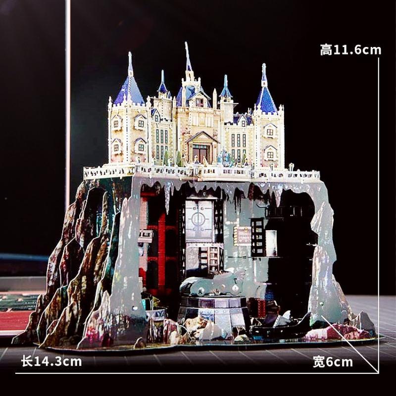 Buntes Fledermaus-Herrenhaus 3D Metallpuzzle DIY Kreatives Schloss Montage Modell Legierung Puzzle Schreibtischdekorationen Geschenke für Erwachsene