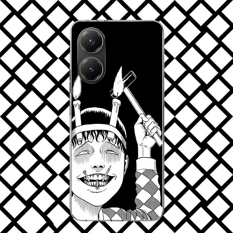 Japanese Horror Comic Anime Phone Case for Xiaomi Poco F7 Ultra X7 X6 X5 Pro X4 Gt M8 M7 Redmi 15 15C 13 13C 12 12C Soft Cover F