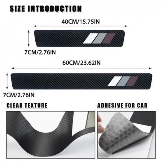 For Toyota Rav4 Entry Guard Cover Carbon Fiber Car Door Sill Plate Protector