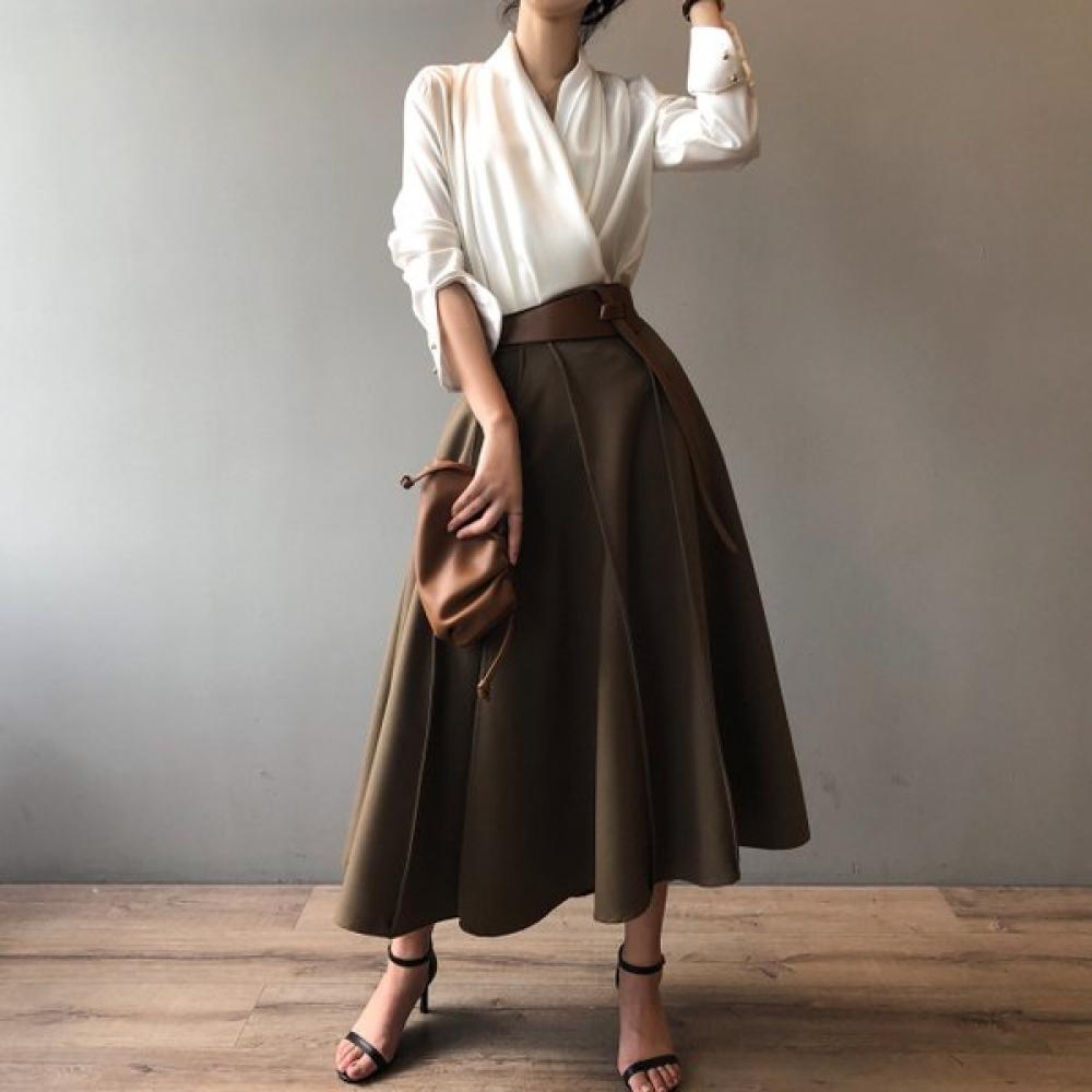 Lala Volume Drap Blouse Maiac030 