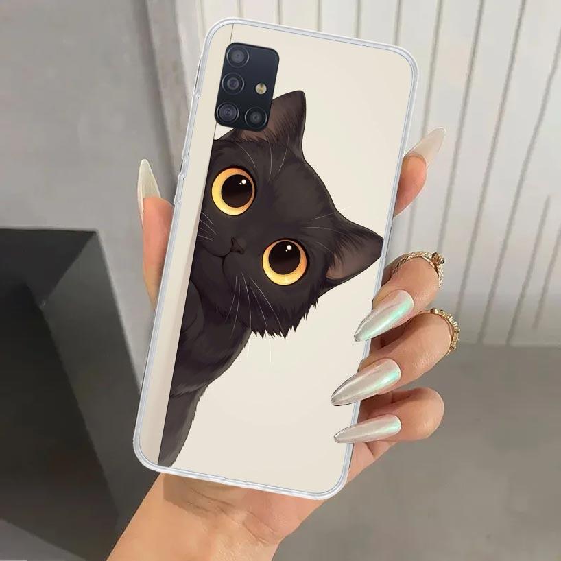 

Cat Cute Kitten Cartoon Phone Case for Samsung Galaxy A52 A42 A32 A22 A12 A02S A72 A51 A50S A41 A31 A21S A71 A40 A30S A20S A10S Samsung A12 5G