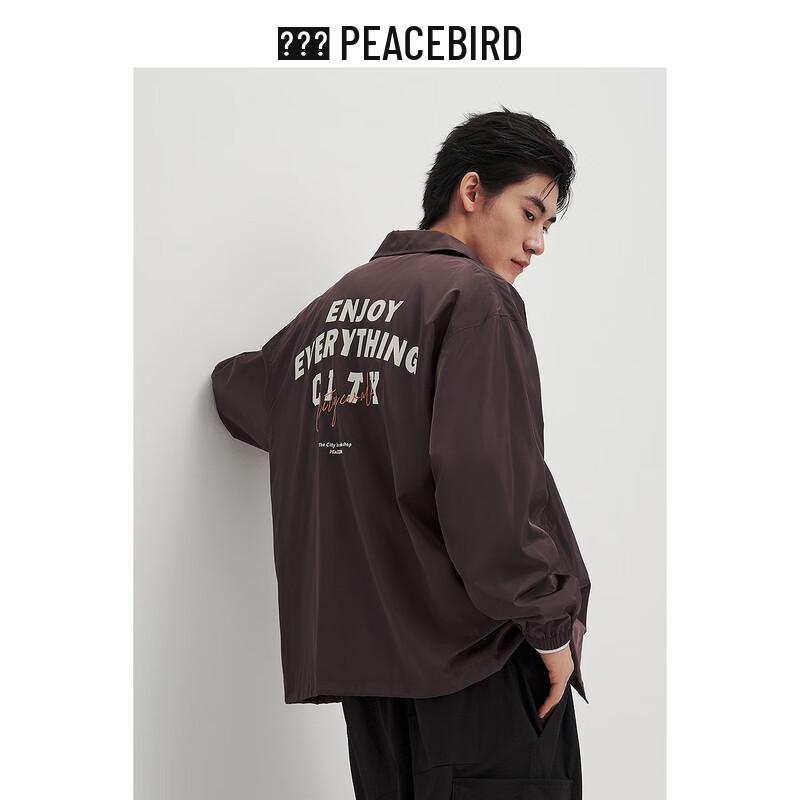 Peacebird Men's Wilderness Maillard Embroidered Lapel Jacket