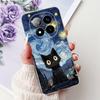 Soft Liquid Silicone Back Cover For Xiaomi Redmi Note 14 Pro Plus Phone Case Marble Gothic Style Bumper For Redmi Note 14 4G 5G
