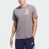 Adidas World Wide Hoops Graphic T-Shirt Taupe Oxide Men Tops Grey JZ7528