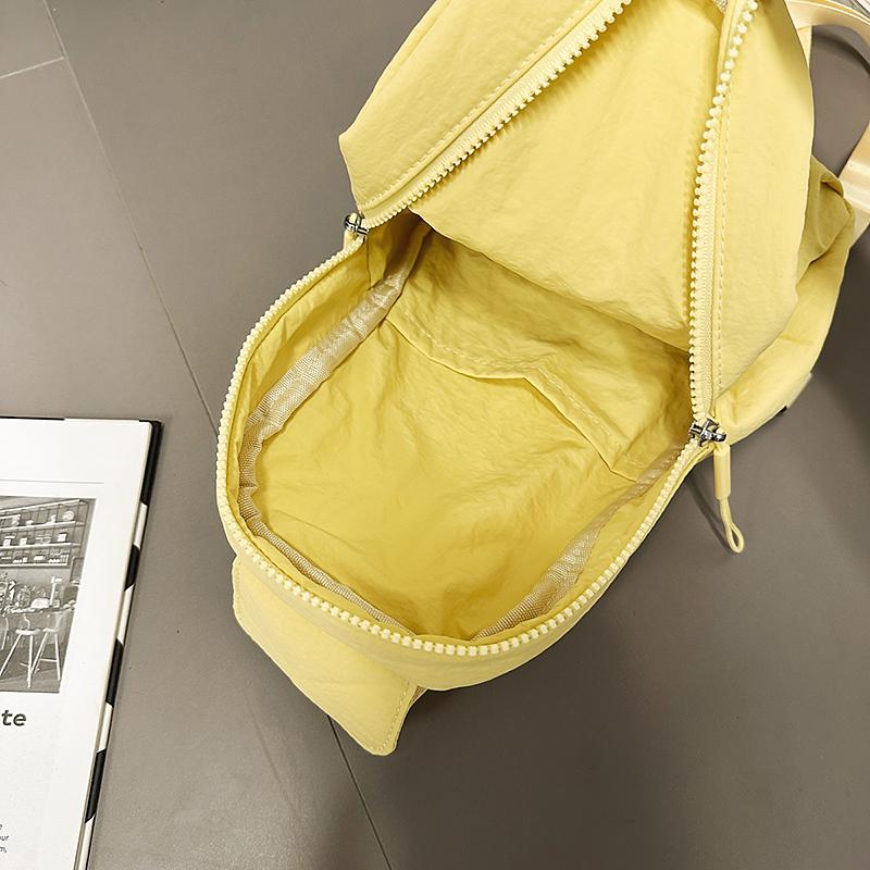 Solid Color Multifunctional Backpack Women's Lightweight Chest Bag