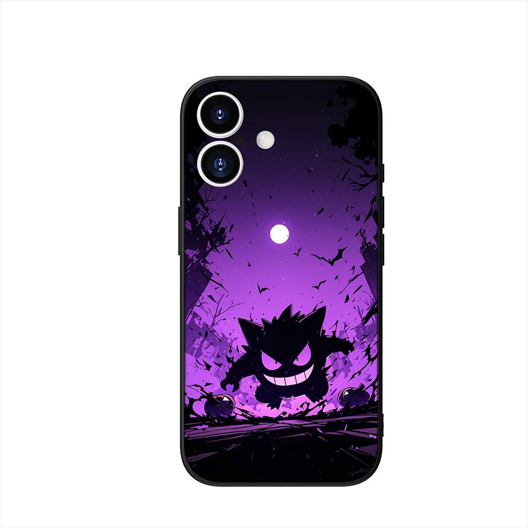 

P-Pokemons Gengar P-Pikachus Phone Cover Case for Apple iPhone 16 15 14 Plus 13 12 Mini 17 Pro Max + 16E Air 16+ ProMax Casing iPhone 14 Pro Max