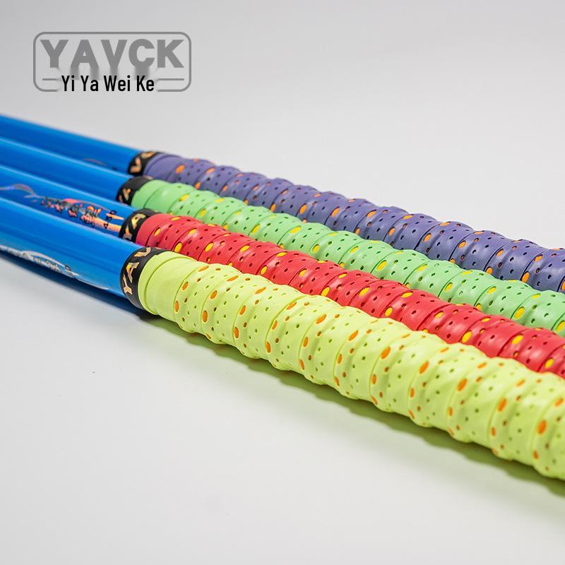 Dual-Color Perforated Grip Tape for Fishing Rods & Sports Rackets: Non-Slip, Breathable, Sweat-Absorbing, Wear-Resistant
