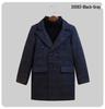 Boys' Wool Blend Plaid Overcoat with Suit Collar - Quilted, Warm, Mid-Length Trench for Autumn/Winter