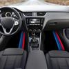 ABCA1 4pcs Set Of Colorful Striped Pattern Car Floor Mats - Suitable For All Models - Easy To Clean Interior Accessories - Suitable Fo