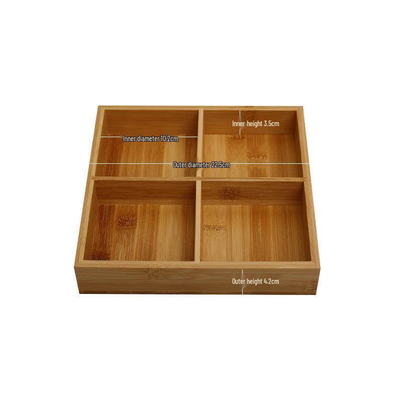 Nordic Style Bamboo & Ceramic Divided Dipping Dish Set