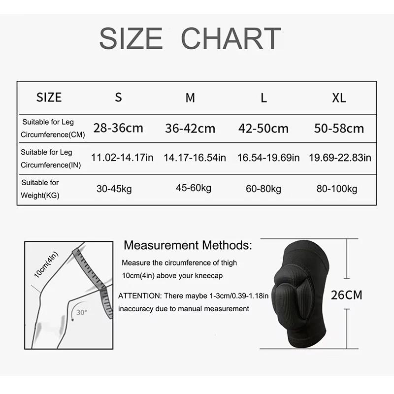1Pair Thickened protection Men Sports Kneepad Elastic Knee Pads Support Fitness Gear Basketball Brace Protector Male NonSlip Pad