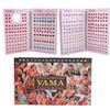 VAMA Fashions Multicolour Plain Round Velvet Bindis Self Adhesive Kumkum Sticker Bindiya Bride Forehead Bindi Spiral Book for Women & Girls (Small