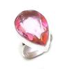 Pink Kunzite Gemstone Handmade 925 Sterling Silver Jewelry Ring Size 8 e7v64