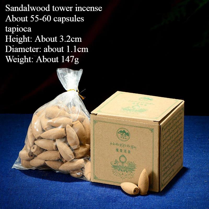 

Smoke Supply Cone Incense/Natural Sandalwood Temple Worship Indoor Incense Purifies Air and Eliminates Odors Soothe The Nerves Sandalwood