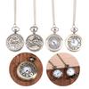 Retro Hollow Round Quartz Pocket Watch Necklace Antique Pendant Stylish Accessories Creative Gift for Collectors Cosplay Events