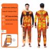 Electric Heated Thermal Underwear Set - Thick, Fleece-Lined Cold Protection for Middle-Aged and Elderly