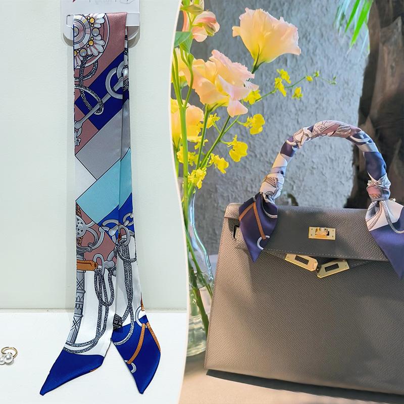 2024 Trendy Silk-Style Scarf Handle Wrap for Bags