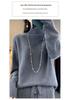 Women's 100% Wool Pullover Sweater, Half-High Neck, Thick Base Layer, New Autumn/Winter Style