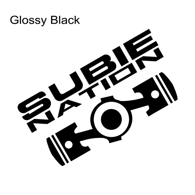 20x10.7см SUBIE Nation Автомобильная JDM Наклейка Для Subaru BRZ Impreza Crosstrek Forester WRX STI Виниловые Креативные Наклейки Автомобильные Аксессуары 1PC чёрный