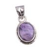 Natural Charoite Gemstone Handmade 925 Solid Sterling Silver Pendant 1.25'' O9e50