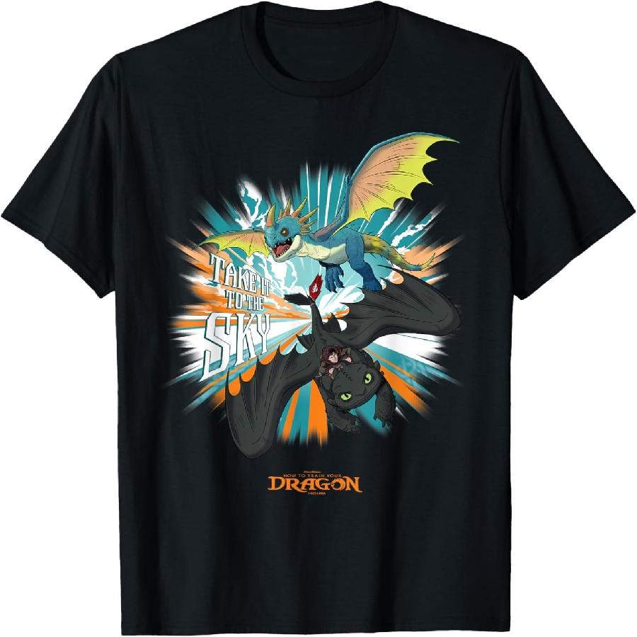 Toothless and Stormfly Take to the Sky T-Shirt XXXXXL чёрный