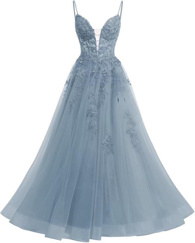 Evening Dress French Suspender Long Lace Fluffy Ball Dress Back Strap Dress Long Dress