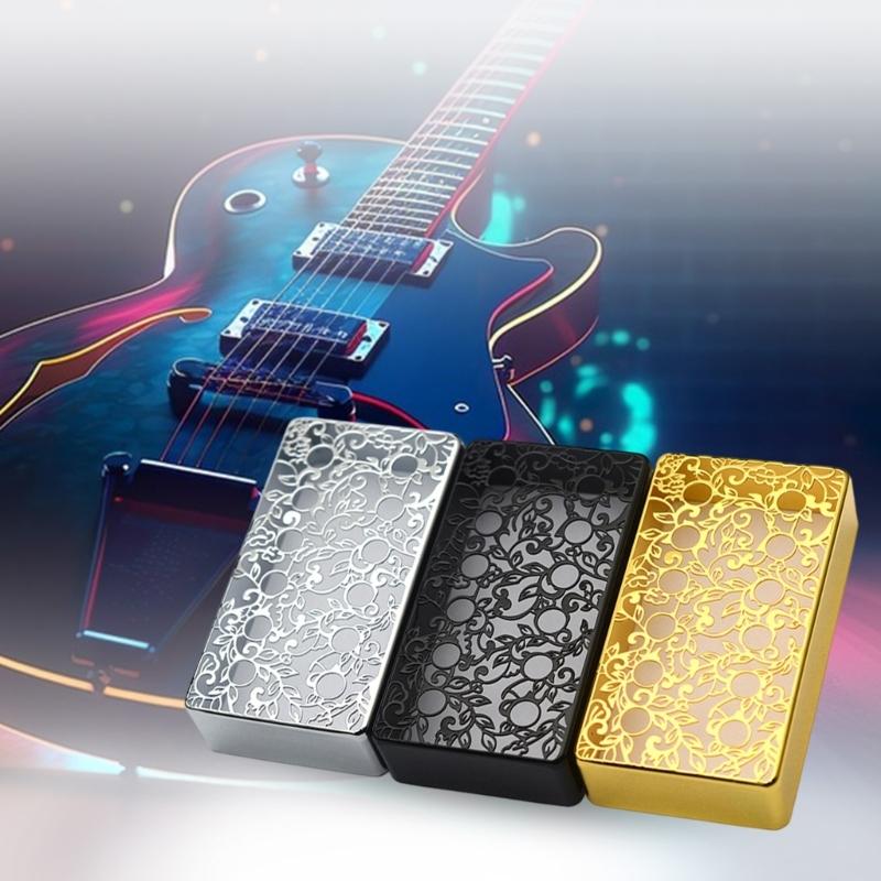 Black Neck Pickup Cover Pickup Covers Humbuckers Brass Guitar Pickup Cover for Strats Styles Single Coil Pickups Bronze
