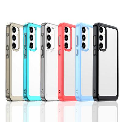 For Samsung Galaxy A55 A35 A25 A15 A05s A05 A04 A14 A24 A34 A54 A13 A23 A33 A53 A73 Cover Colorful Soft Edge Silicone Transparent Bumper
