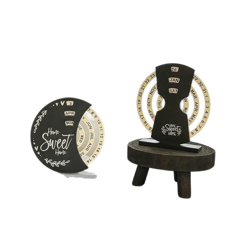 Ferris Wheel Desktop Moon Calendar: Manual Rotation Home Office Ornament with Advanced Design.