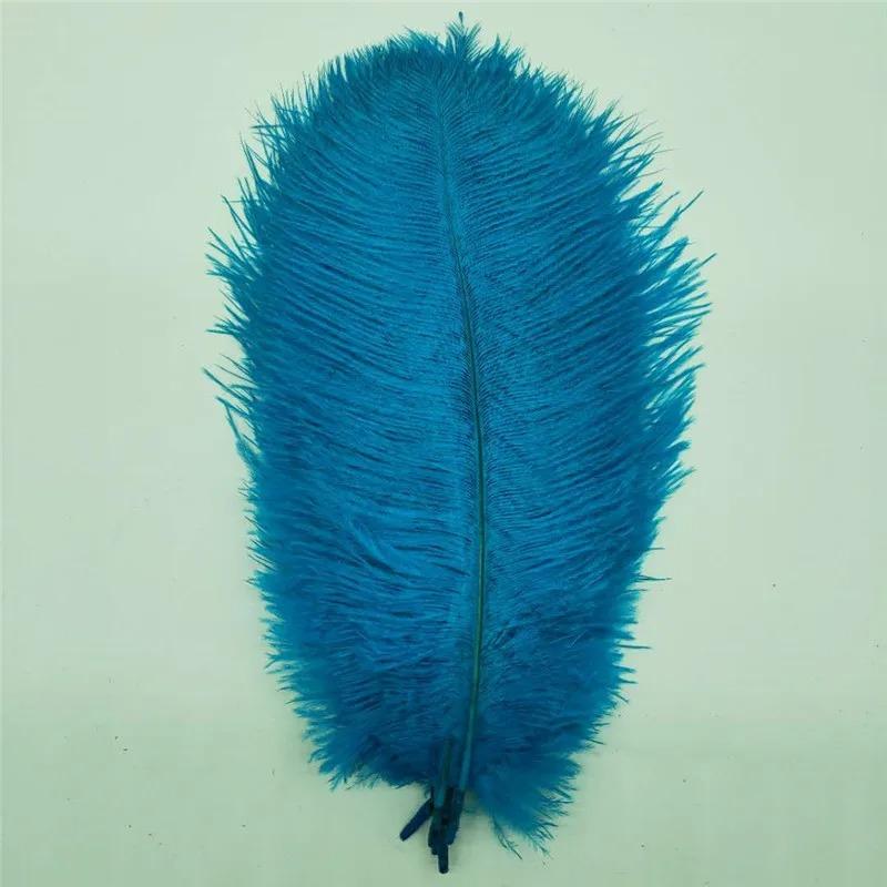 

100Pcs/Lot Colored Ostrich Feathers for Crafts Wedding 25-30cm Handicraft Accessories Table Centerpieces Carnival Plumas Decor 50 pcs озеро синий