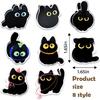 8 PCS Cute Chip Clips, Food Bag Clips, Black Cat Shaped Chip Clip, Acrylic Kitchen Snacks Clip for Airtight Seal Food Storage, Paper Storage
