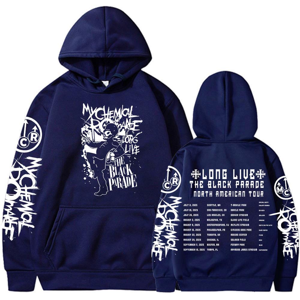 

My Chemical Romance Band Hoodies Long Live The Black Parade 2025 Tour Gothic Sweatshirt Men Women Vintage Oversized Pullovers 3XL