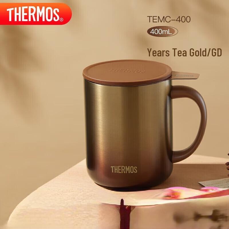 THERMOS 400ml Stainless Steel Insulated Mug with Tea Infuser