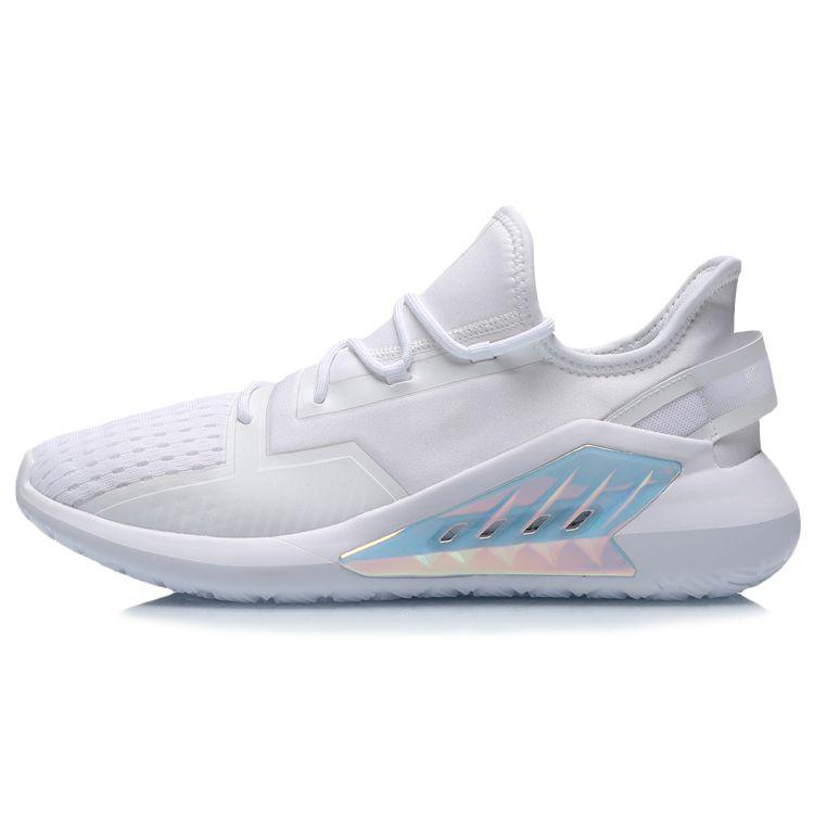 Li Ning Non-Slip Wear-Resistant Low-Top Running Shoes Men Running Shoes White AGLP057-3