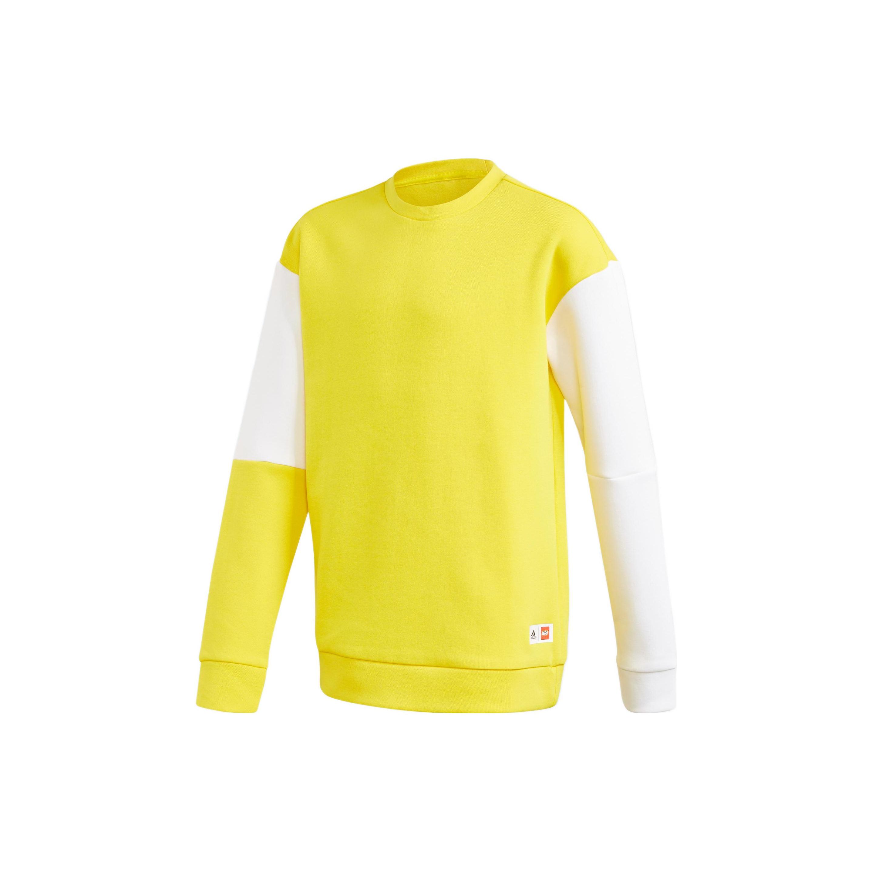 

Adidas X Класичний світшот з блоками кольору, круглим вирізом та довгим рукавом, колаборація з Lego. Дитячий світшот. Жовтий GN6774