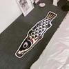 VIKAMA Creative Koi Carpets - Curved Dormitory Bedside Rug for Bedroom - Soft and Slip-resistant Floor Mat for Home Decoration