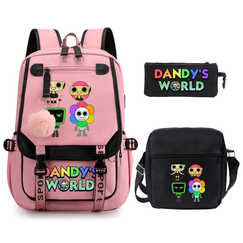 Game Merchandise Elementary And Secondary School Students Fashion Schoolbags Children'S Backpacks Three-Piece Set