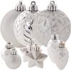 Bombki Choinkowe Nietłukące Bombka Na Choinkę Ozdoby Srebrne Zestaw 60 szt