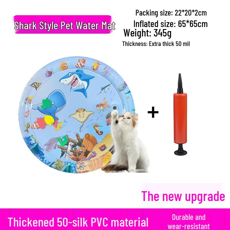 Douyin Cartoon Pet Inflatable Water Mat - Scratch-Resistant and Thickened for Cats