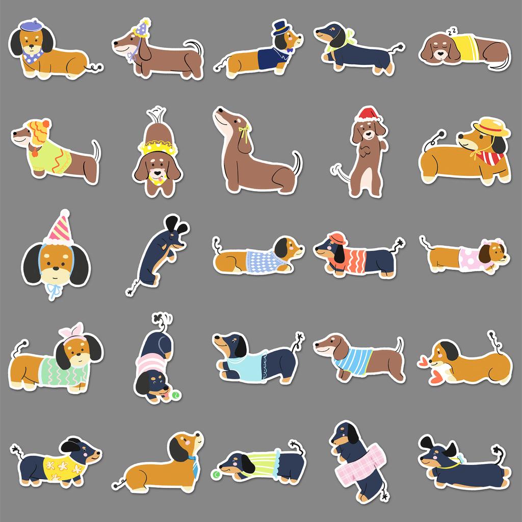 50 Dashu Dog Graffiti Stickers Cartoon Cute Hand Painted Guka Decorative Water Cup Suitcase Mobile Stickers