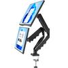 Dobios Dual Monitor Display 2 Inch Weight Clamp Type Grommet Cable Black Arm, Arm, Screens, 10-32 Support, Capacity 2-10kg, & Type,