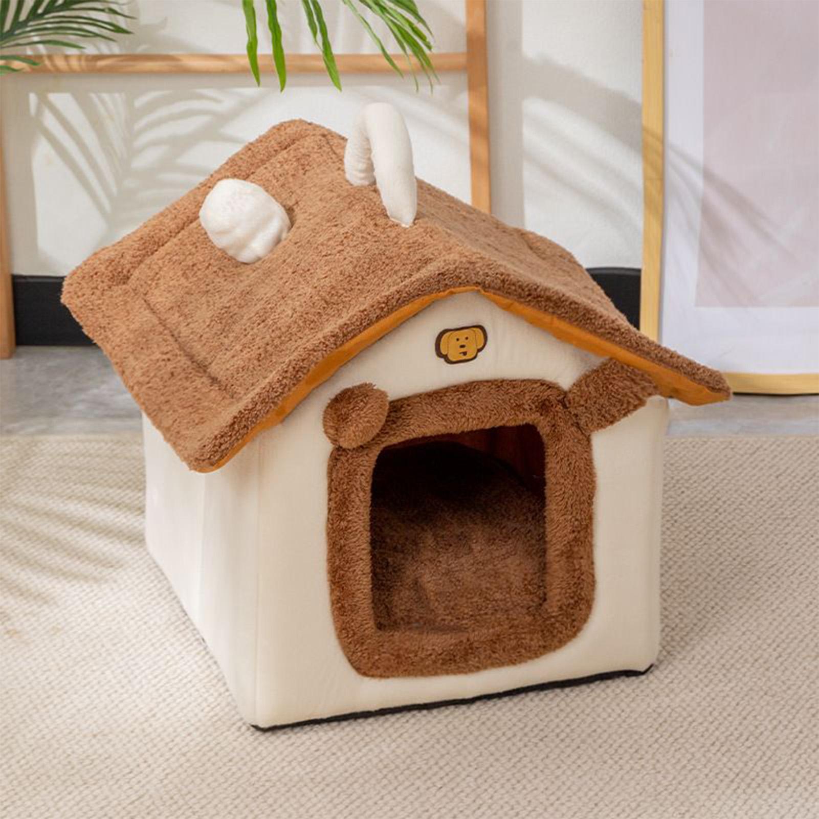 

Cat Bed Comfortable Warm House Sleeping Tunnel Nest Indoor Warm Kitten Bed For Outdoor Winter Outside Home Travel Bedroom S